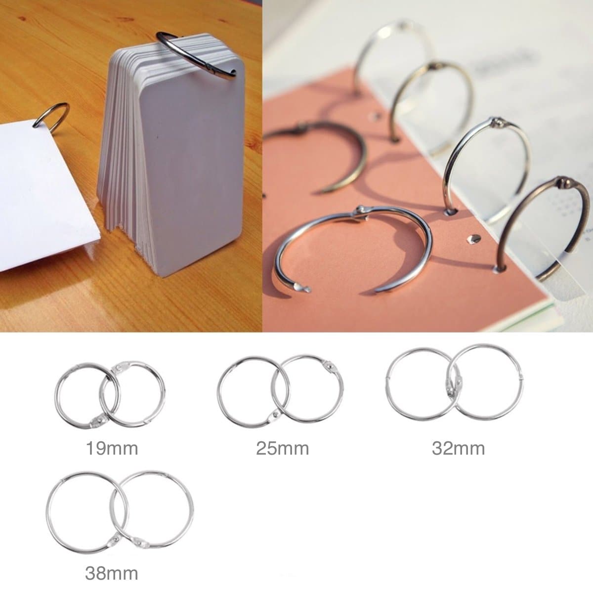 Binder Rings Diameter Metal Paper Ring Keychain Key Ring - Temu